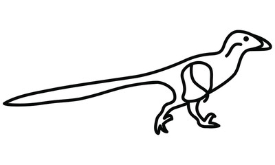 Obraz na płótnie Canvas An illustration icon of a Deninonychus