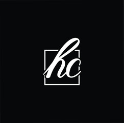 Naklejka na ściany i meble Initial based modern and minimal Logo. HC CH letter trendy fonts monogram icon symbol. Universal professional elegant luxury alphabet vector design