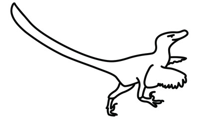 An illustration icon of a Velociraptor