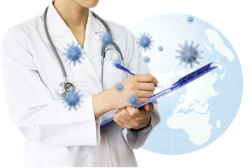 医療イメージ　世界的な感染症の流行と治療