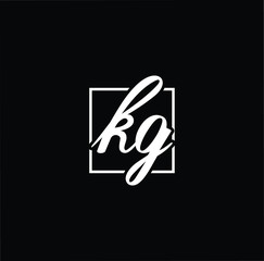 Fototapeta na wymiar Initial based modern and minimal Logo. KG GK letter trendy fonts monogram icon symbol. Universal professional elegant luxury alphabet vector design