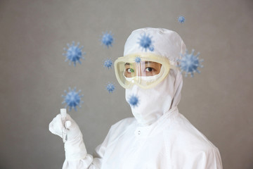 医療イメージ　世界的な感染症の流行と治療