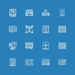 Editable 16 publishing icons for web and mobile