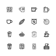 Editable 16 bean icons for web and mobile