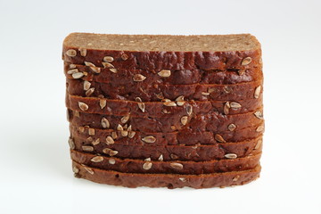 Dark rye bread with sunflower seeds