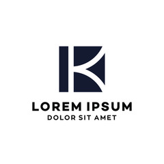 K letter logo icon elegant luxury geometric vector design logotype
