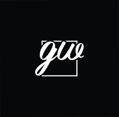 Initial based modern and minimal Logo. GW WG letter trendy fonts monogram icon symbol. Universal professional elegant luxury alphabet vector design