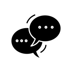 Communication black icon, concept illustration, vector flat symbol, glyph sign.