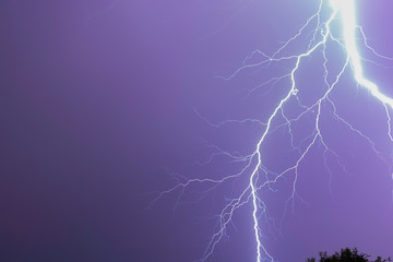 Huge lightning over the sky