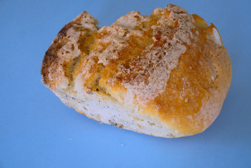 Traditional Mexican yeast bread with added sugar and cinnamon known as bola dulce