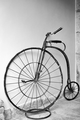 Old bicycle on a wall