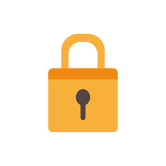 Isolated padlock flat style icon vector design