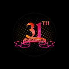 Logo 31th Anniversary Logo with a circle and number 31 in it and labeled commemorative year.