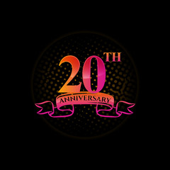 Logo 20th Anniversary Logo with a circle and number 20 in it and labeled commemorative year.
