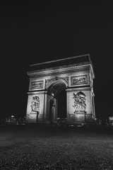 Fototapeta na wymiar st louis arch of triumph at night in paris