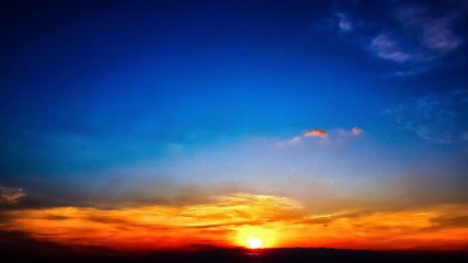 sunset in the mountains