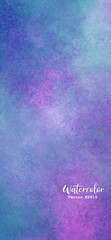Abstract colorful watercolor texture hand drawing graphic design vector EPS10 illustration. Wallpaper or theme of smartphone screen.  