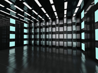 Abstract modern architecture background. 3D