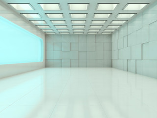 Abstract modern architecture background. 3D