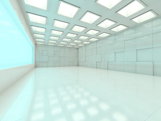 Abstract modern architecture background. 3D