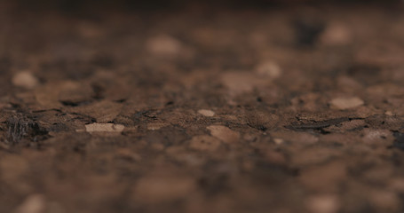 closeup of dark cork background