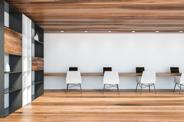 Modern white coworking style office