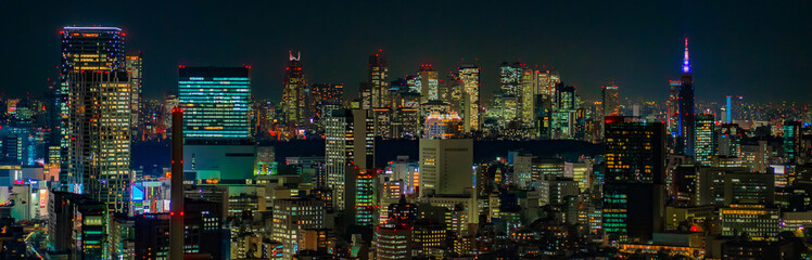 Night view of TOKYO JAPAN (Shibuya & Shinjuku)	
