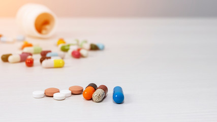 Group of capsules with medicines