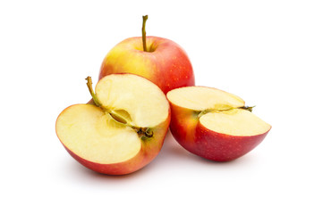 Beautiful apples on a white.