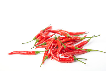 A pile of fresh red peppers