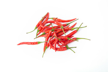 A pile of fresh red peppers