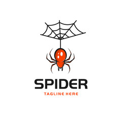 Spider Insect Abstract Illustration Modern Icon Logo  Design Template Element Vector © ade