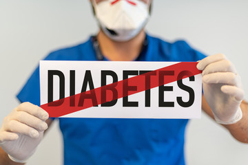 holding diabetes card