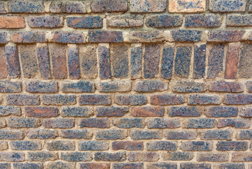 Bricks in brown and yellow colors as a rustic background