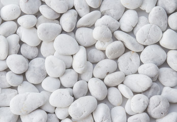 White pebbles stone texture and background
