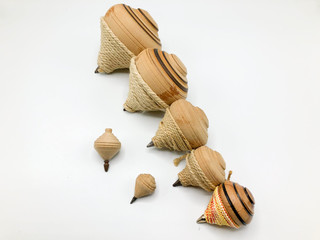 ancient wooden spinning top