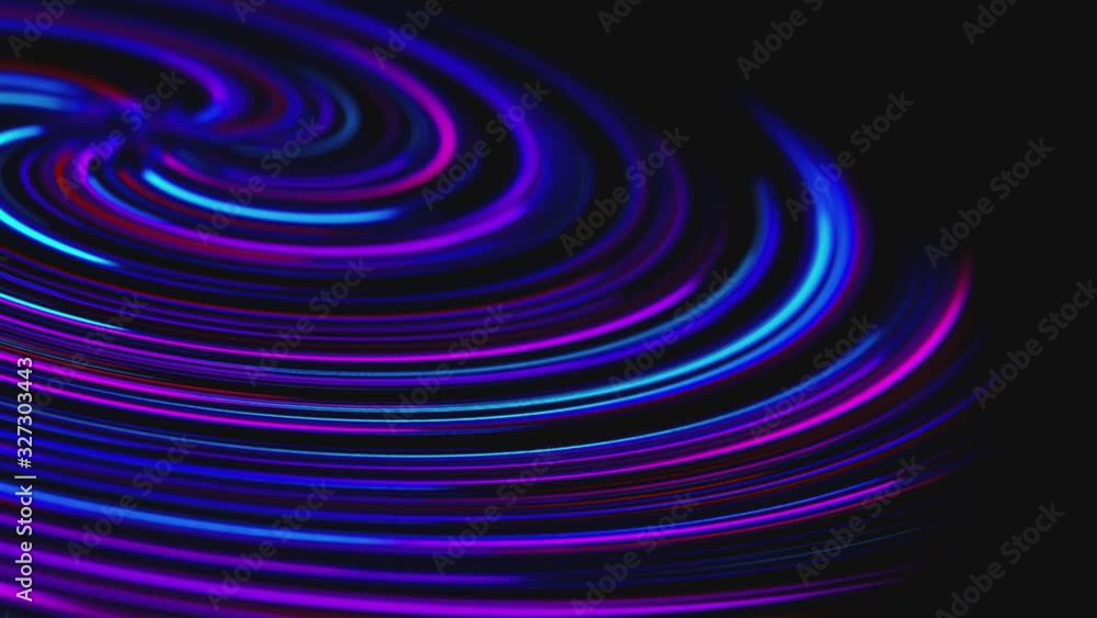 Poster abstract swirl of neon lines energy tunnel in space. energy force fields tunnel in outer space. vort