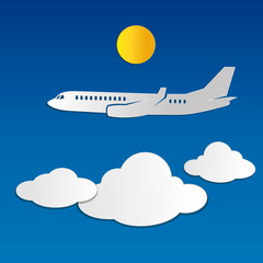 Passenger airplane made of paper