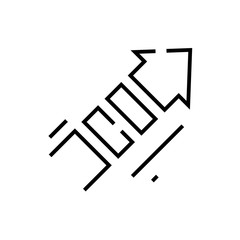 Rapid growth line icon, concept sign, outline vector illustration, linear symbol.