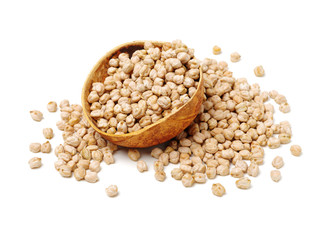 Chickpeas isolated on a white background