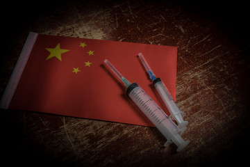 Coronavirus / Corona virus concept. china put mask to fight against Corona virus. Concept of fight...