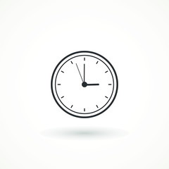 Clock icon in trendy flat style isolated on background. Clock icon page symbol for your web site design Time symbol.