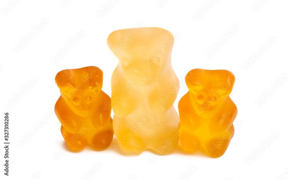 Sticker jelly bears isolated