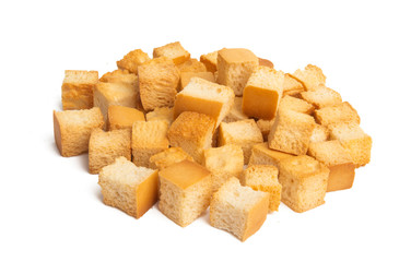 crouton cubes isolated