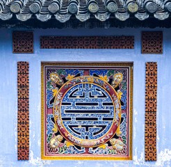 detail of mosaic in Hué Citadelle Vietnam
