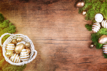 Easter background with Easter eggs