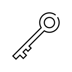 Key line icon, concept sign, outline vector illustration, linear symbol.