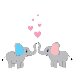 cute elephant illustration nursery decor poster