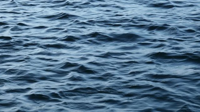 Abstract shot of moving waves surface in sea waters