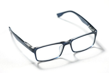 Black glasses isolated on a white background